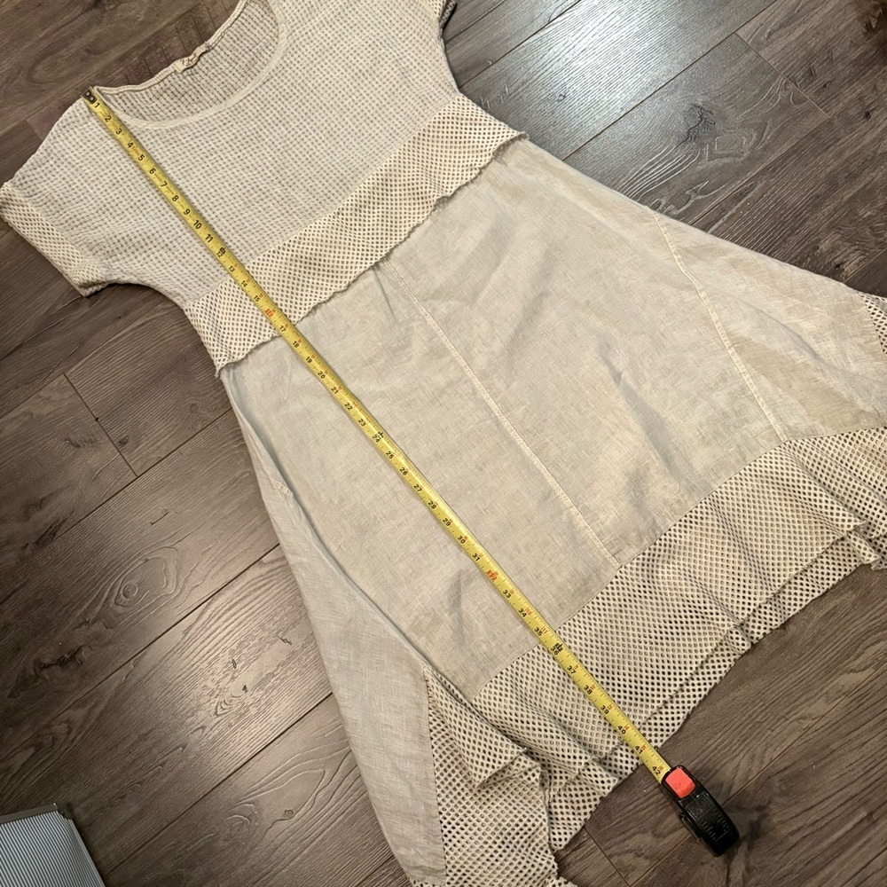 7 Agosto Linen dress flowy lagenlook whimsical made in Italy - Picture 15 of 16